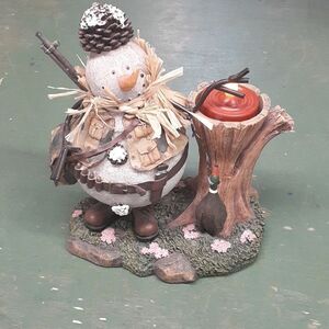 Vintage Snowman Candle Holder (Pre-owned)